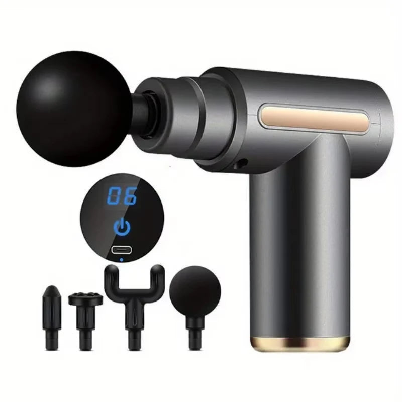 1pc Massage Gun, Deep Tissue Muscle Handheld Percussion Massager For Body, Back And Neck, Ultra Compact Elegant Design
