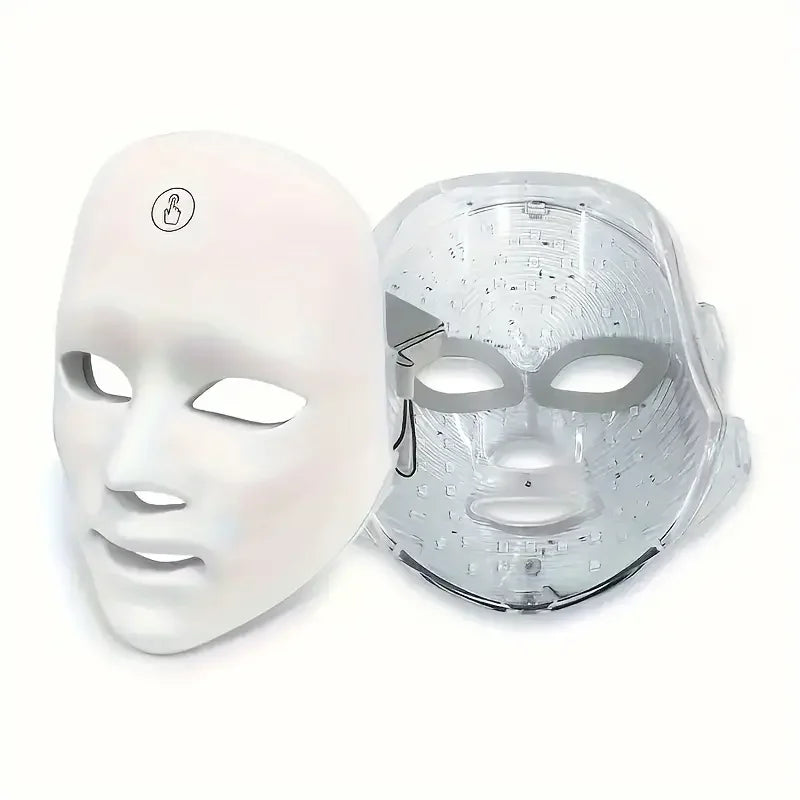 😽 ZENFORT" 7-Mascarilla facial de terapia  7 LEDS de color para el rejuvenecimiento